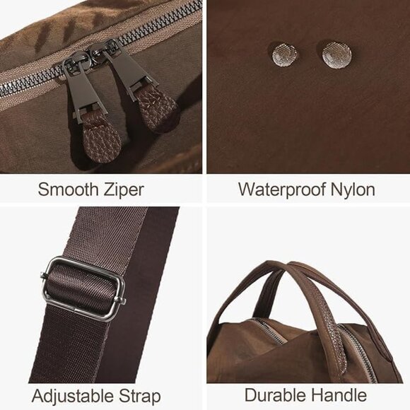 Spacious Nylon Satchel Bag - Lightweight and Stylish for Women on the Go - Picture 5 of 6